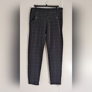 Women's Black Checkered Joggers With Cozy Warm Interior